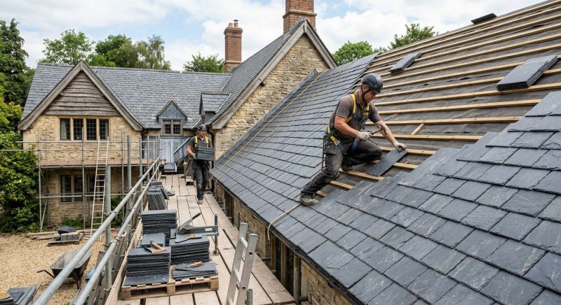 Slate Roof Construction in Louisville, CO