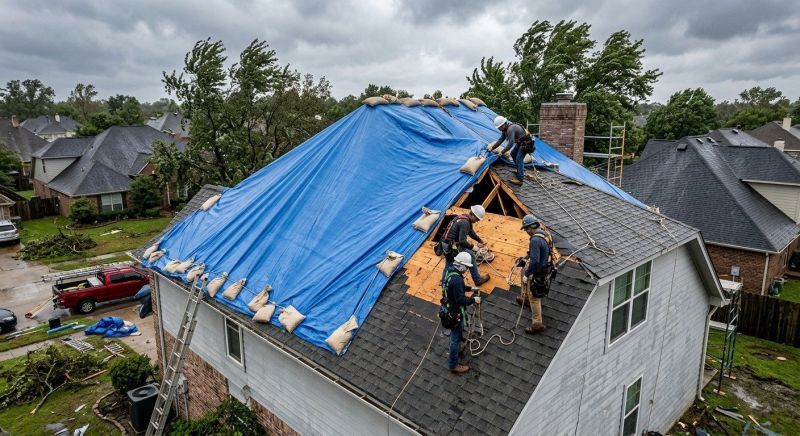 Storm Damage Roof Tarping in Gilpin County, CO